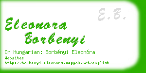 eleonora borbenyi business card